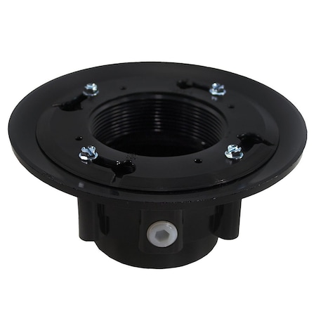Jones Stephens 2in. x 3in. ABS Heavy Duty Drain Base with Clamping Ring and Primer Tap, for 4in. Spud D49812
